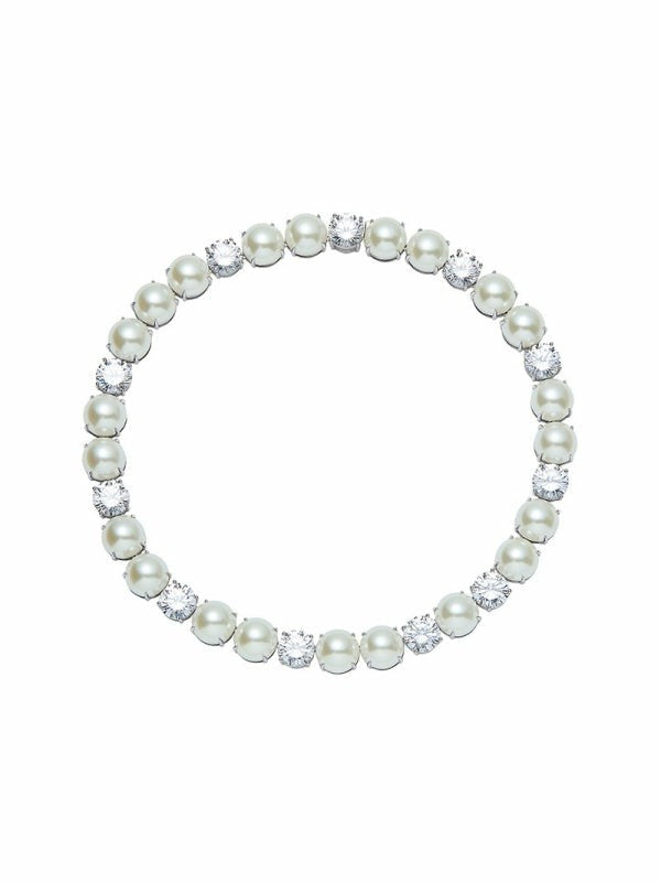 Itzel Pearl Necklace: White Necklace for Bridal Shower | Nana Jacqueline