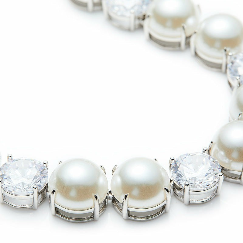 Itzel Pearl Necklace: White Necklace for Bridal Shower | Nana Jacqueline