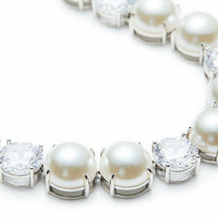 Itzel Pearl Necklace: White Necklace for Bridal Shower | Nana Jacqueline