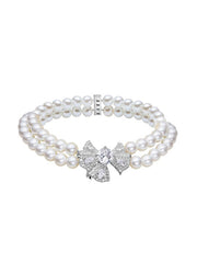 Juliet Pearl Necklace: White Pearl Necklace for Bridal Shower | Nana Jacqueline