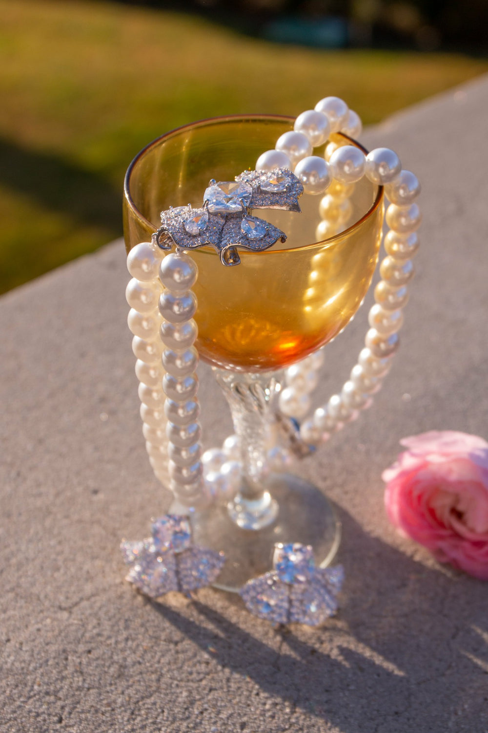 Juliet Pearl Necklace: White Pearl Necklace for Bridal Shower | Nana Jacqueline