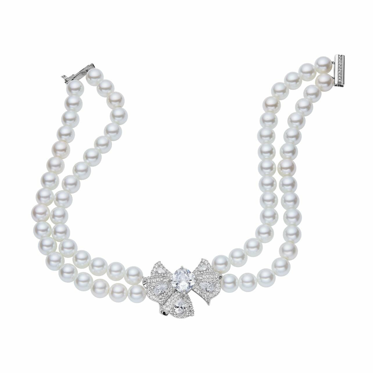 Juliet Pearl Necklace: White Pearl Necklace for Bridal Shower | Nana Jacqueline