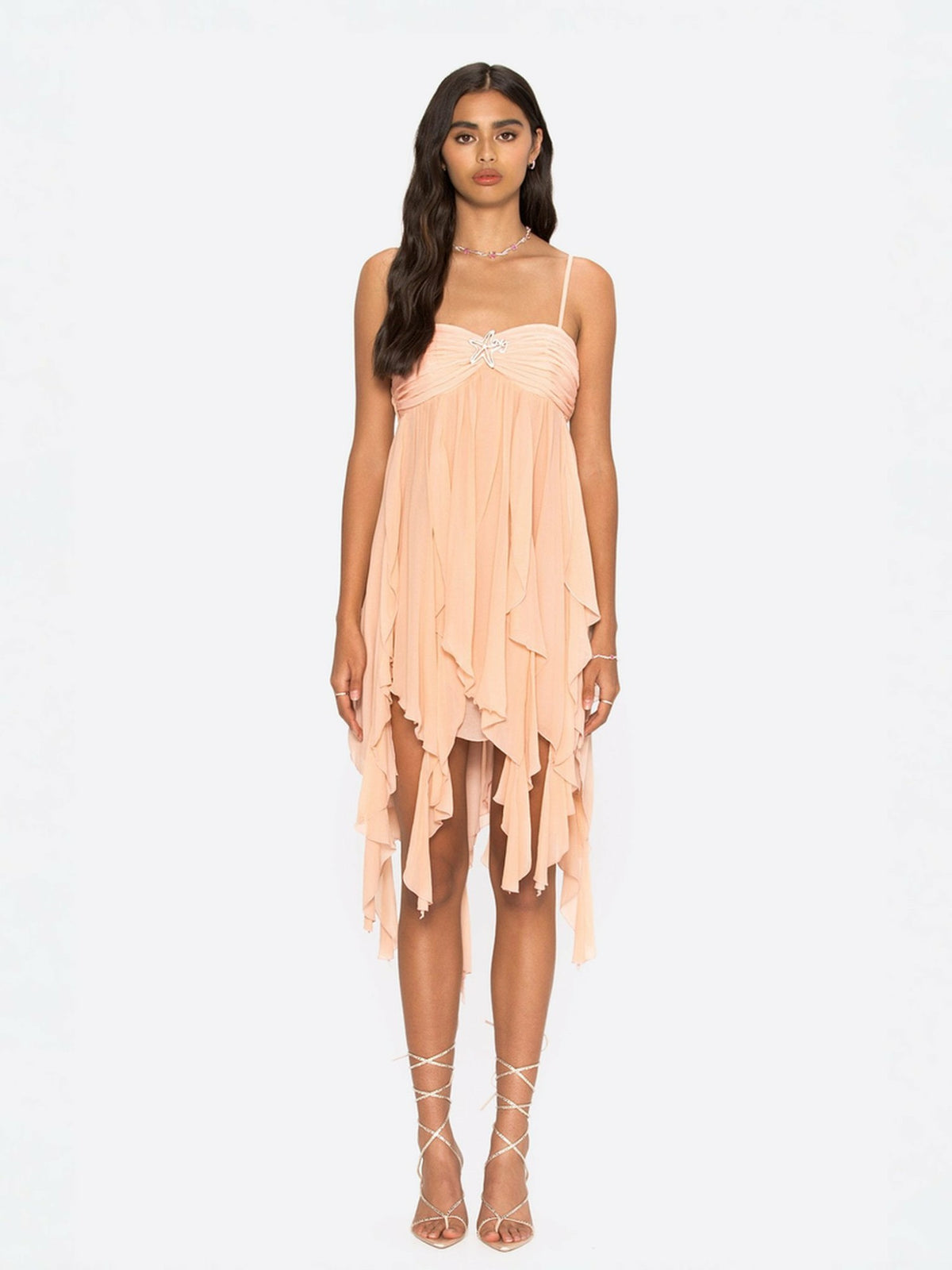 Stella Chiffon Dress: Pink Dress for Garden Party | Nana Jacqueline