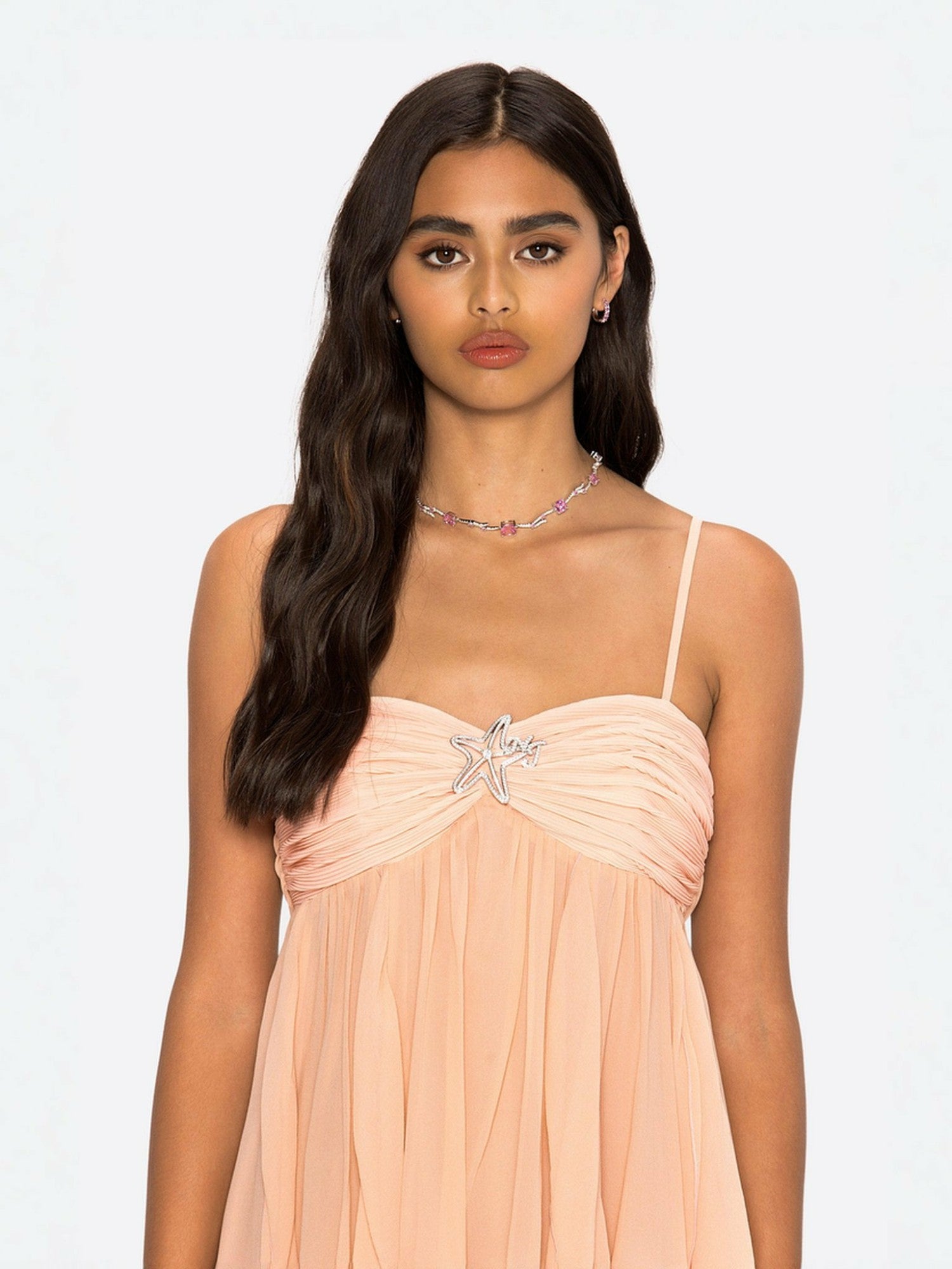Stella Chiffon Dress: Pink Dress for Garden Party | Nana Jacqueline