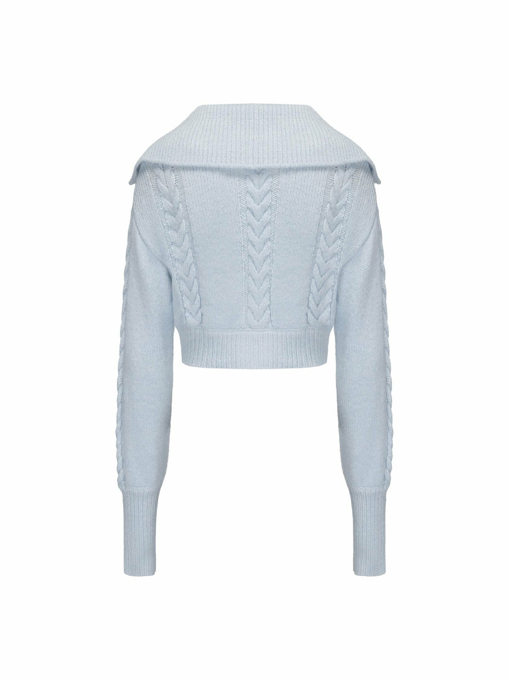 Addison Coat + Scarf Set: Blue Knit Set for Resort Brunch | Nana Jacqueline