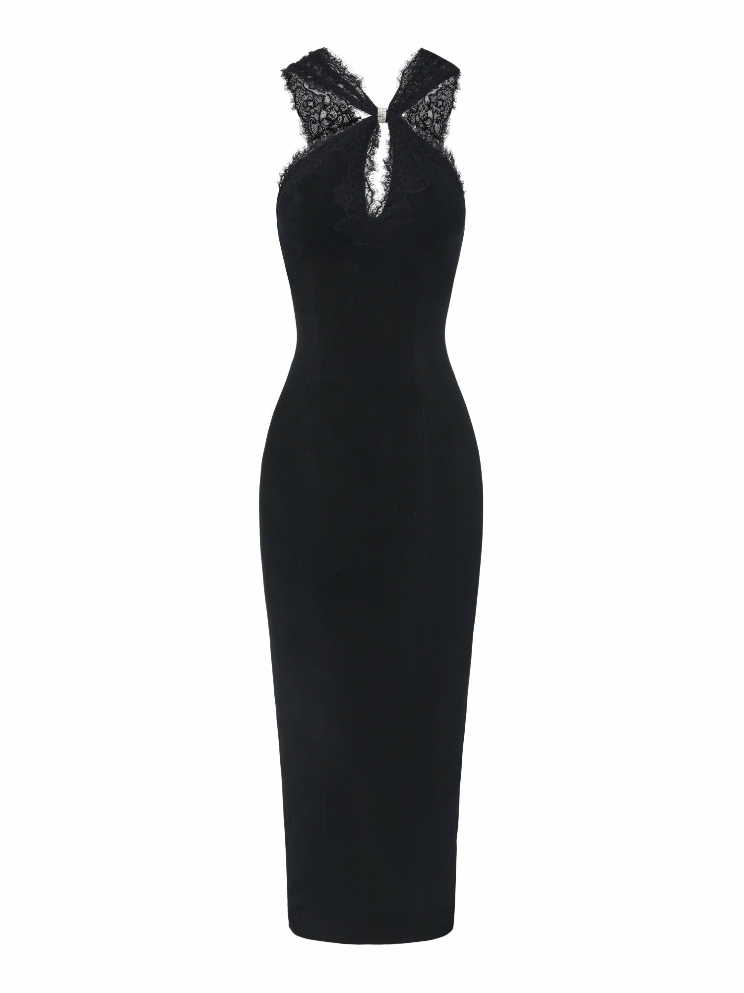 Alexandra Cutout Lace Black Dress | Nana Jacqueline