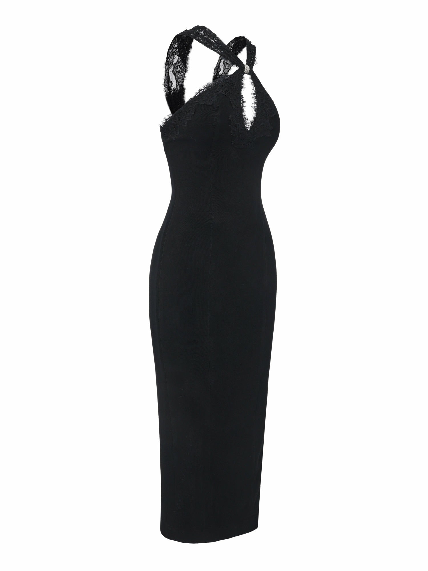 Alexandra Cutout Lace Black Dress | Nana Jacqueline
