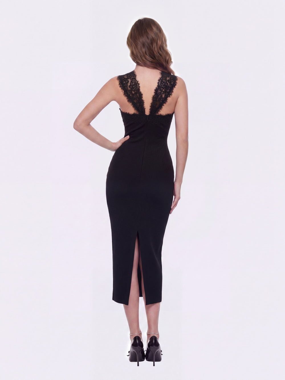 Alexandra Cutout Lace Black Dress | Nana Jacqueline