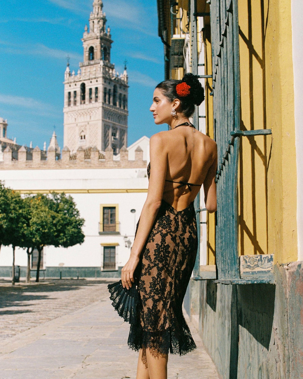 Lace Black Midi Dress for Cocktail Party | Nana Jacqueline
