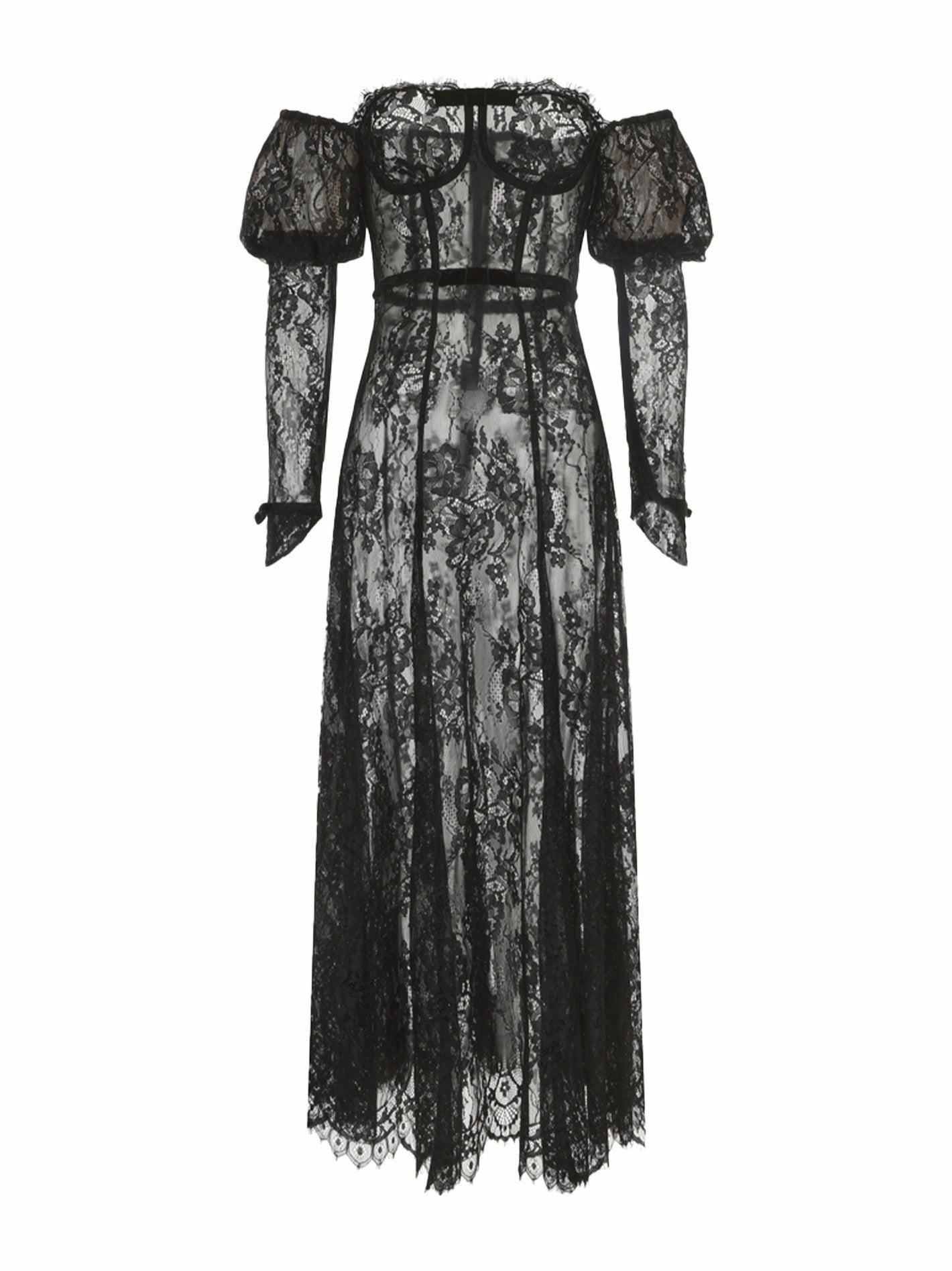 Yvonne Lace Dress: Black Maxi Dress for Cocktail Party | Nana Jacqueline