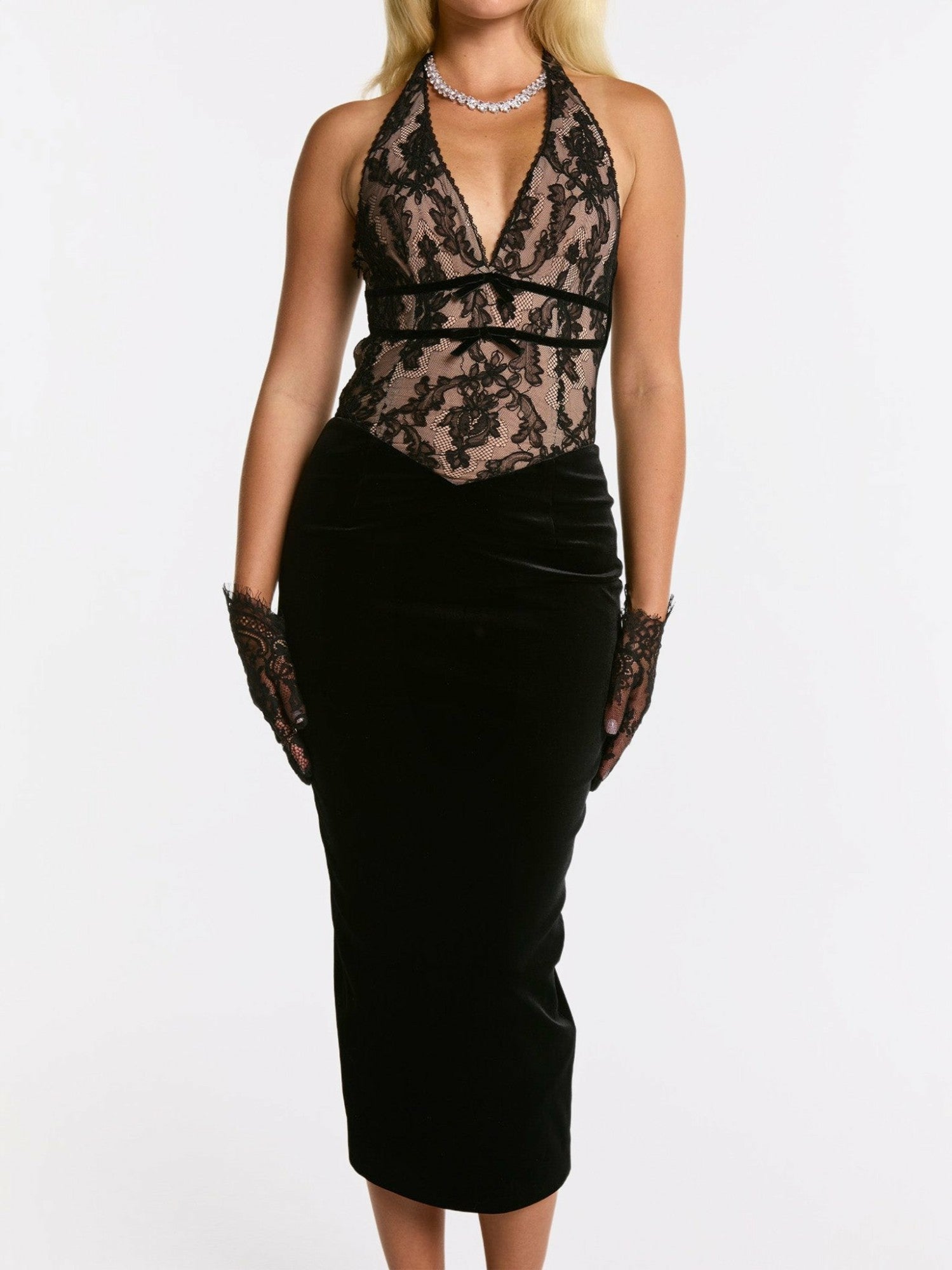 Matilda Velvet Dress: Black Maxi Dress for Cocktail Party | Nana Jacqueline