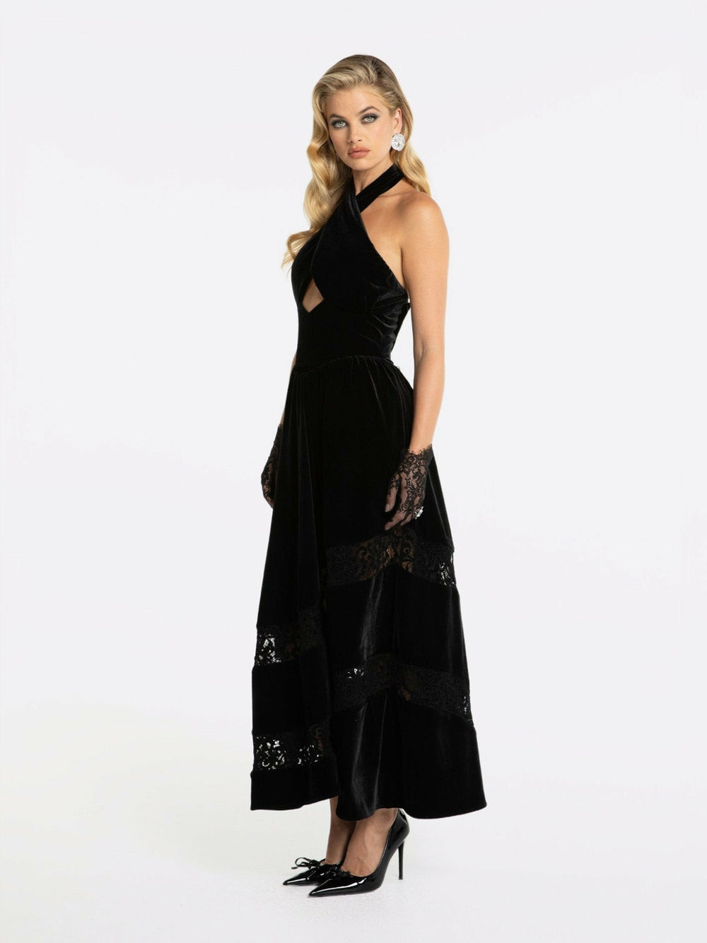 Maxine Velvet Dress: Black Maxi Dress for Cocktail Party | Nana Jacqueline
