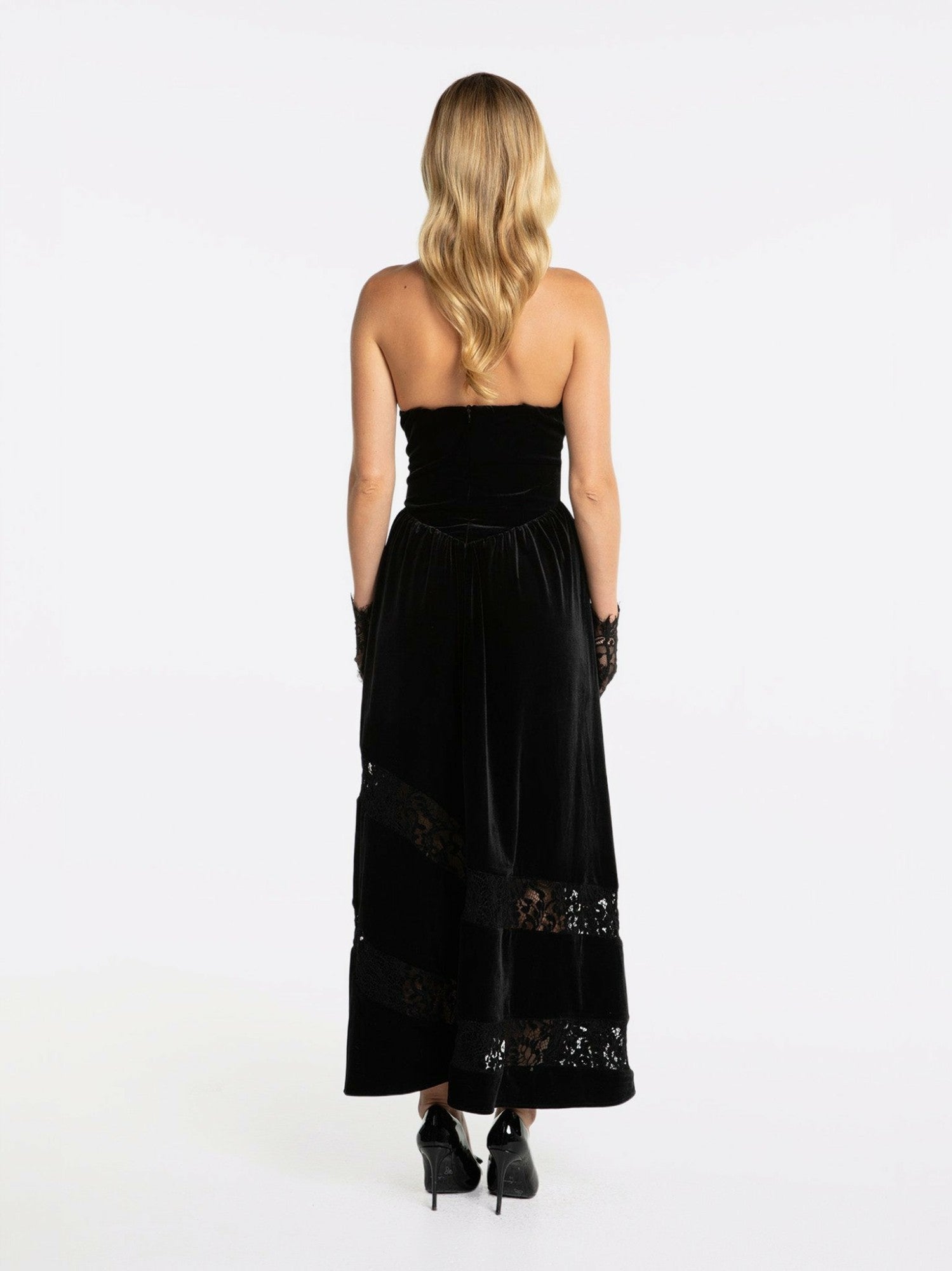 Maxine Velvet Dress: Black Maxi Dress for Cocktail Party | Nana Jacqueline