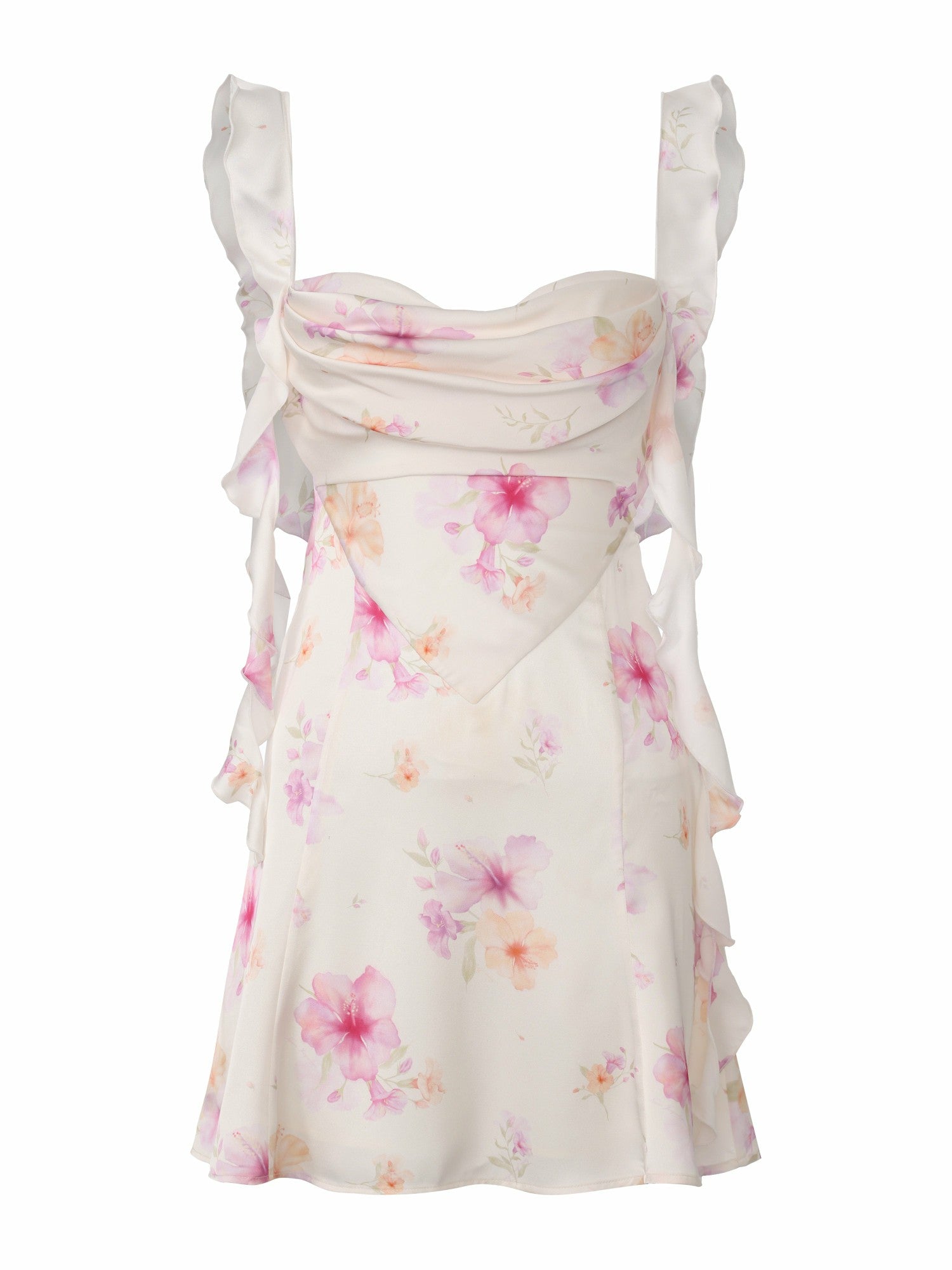 Karina Open-Back Floral Ivory Dress | Nana Jacqueline
