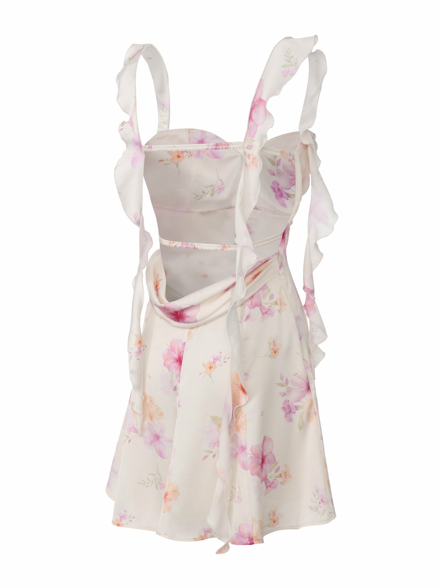 Karina Open-Back Floral Ivory Dress | Nana Jacqueline