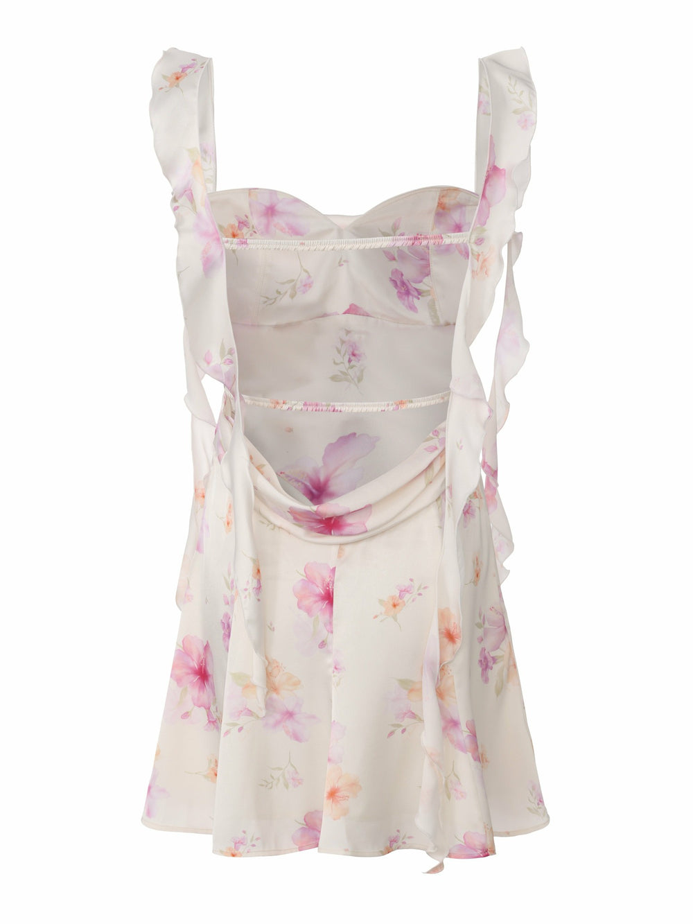 Karina Open-Back Floral Ivory Dress | Nana Jacqueline