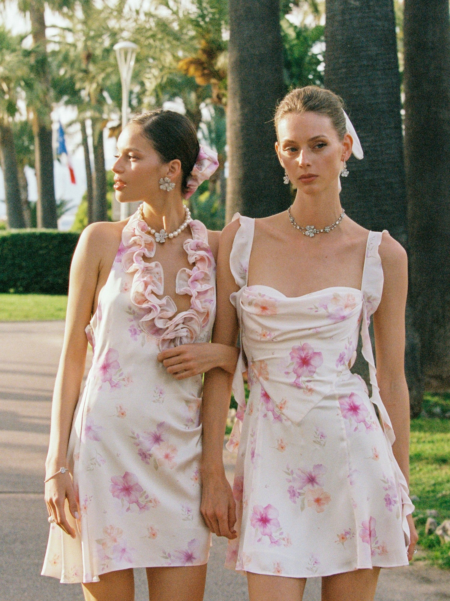 Karina Open-Back Floral Ivory Dress | Nana Jacqueline