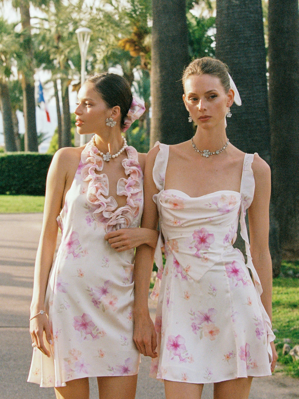 Karina Open-Back Floral Ivory Dress | Nana Jacqueline