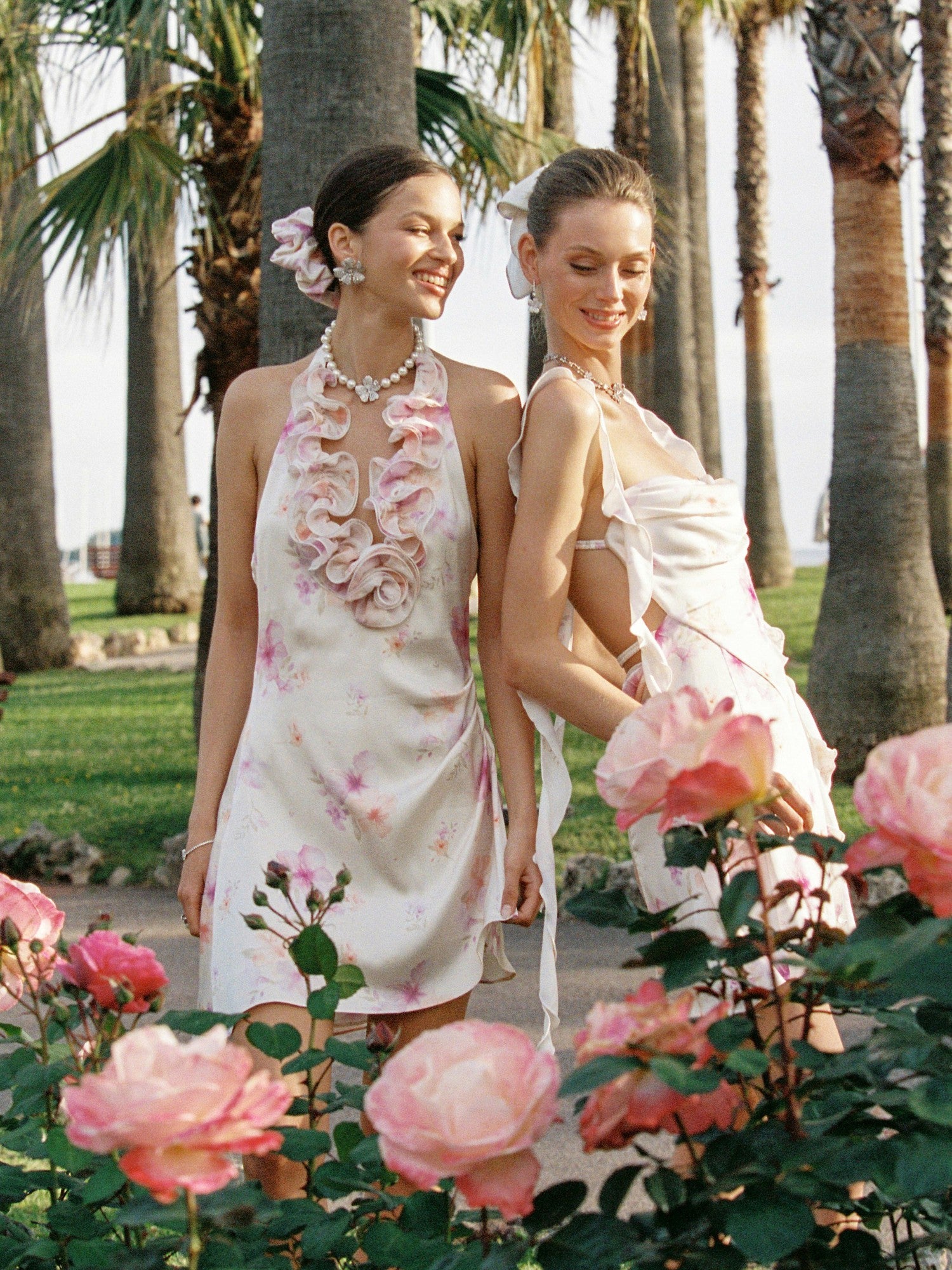Karina Open-Back Floral Ivory Dress | Nana Jacqueline