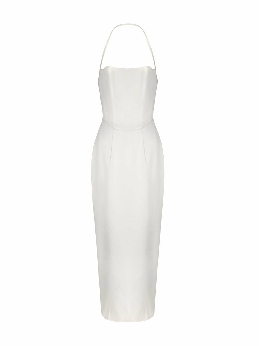 Serena Dress: White Midi Dress for Rehearsal Dinner | Nana Jacqueline