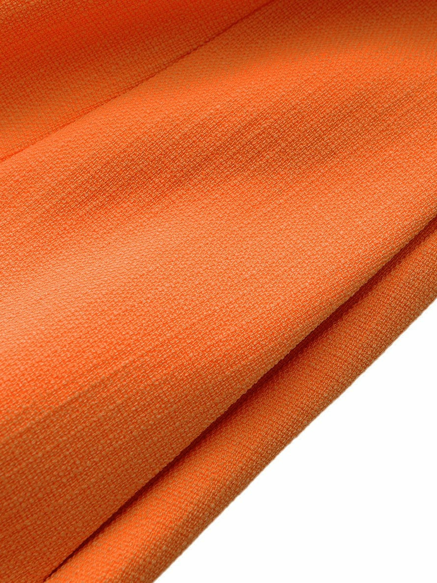 Orange Square-Neck Paneled Midi Dress | Nana Jacqueline