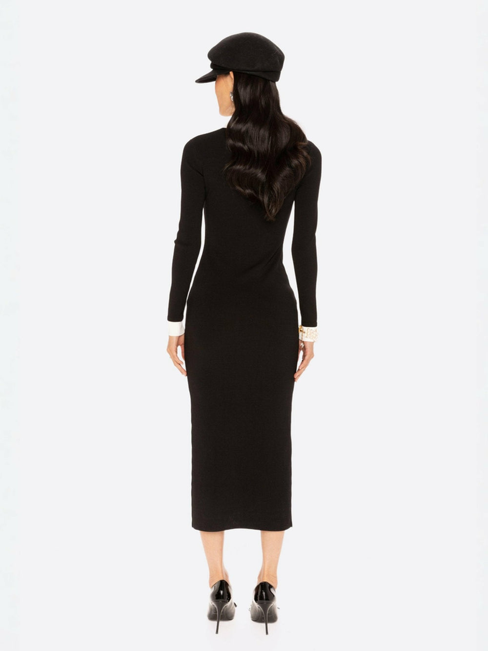 Colette Knit Maxi Dress: Black Maxi Dress for Cocktail Party | Nana Jacqueline