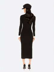 Colette Knit Maxi Dress: Black Maxi Dress for Cocktail Party | Nana Jacqueline
