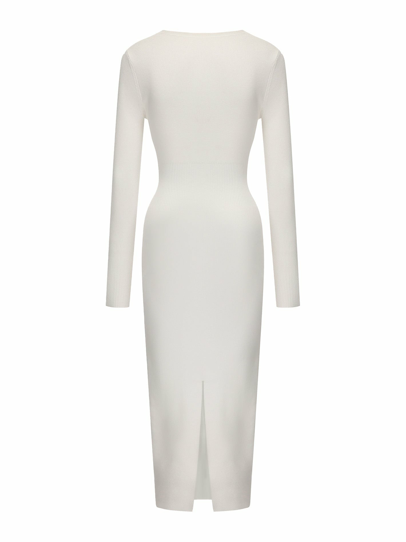 Rylee Knit Dress: White Midi Dress for Bridal Shower | Nana Jacqueline