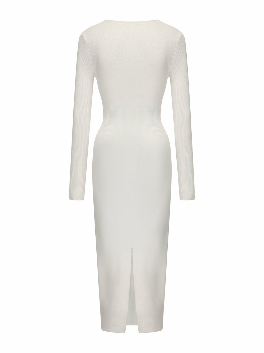 Rylee Knit Dress: White Midi Dress for Bridal Shower | Nana Jacqueline