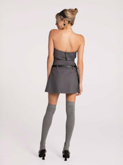 Ashley Dress: Grey Mini Dress for Date Night | Nana Jacqueline