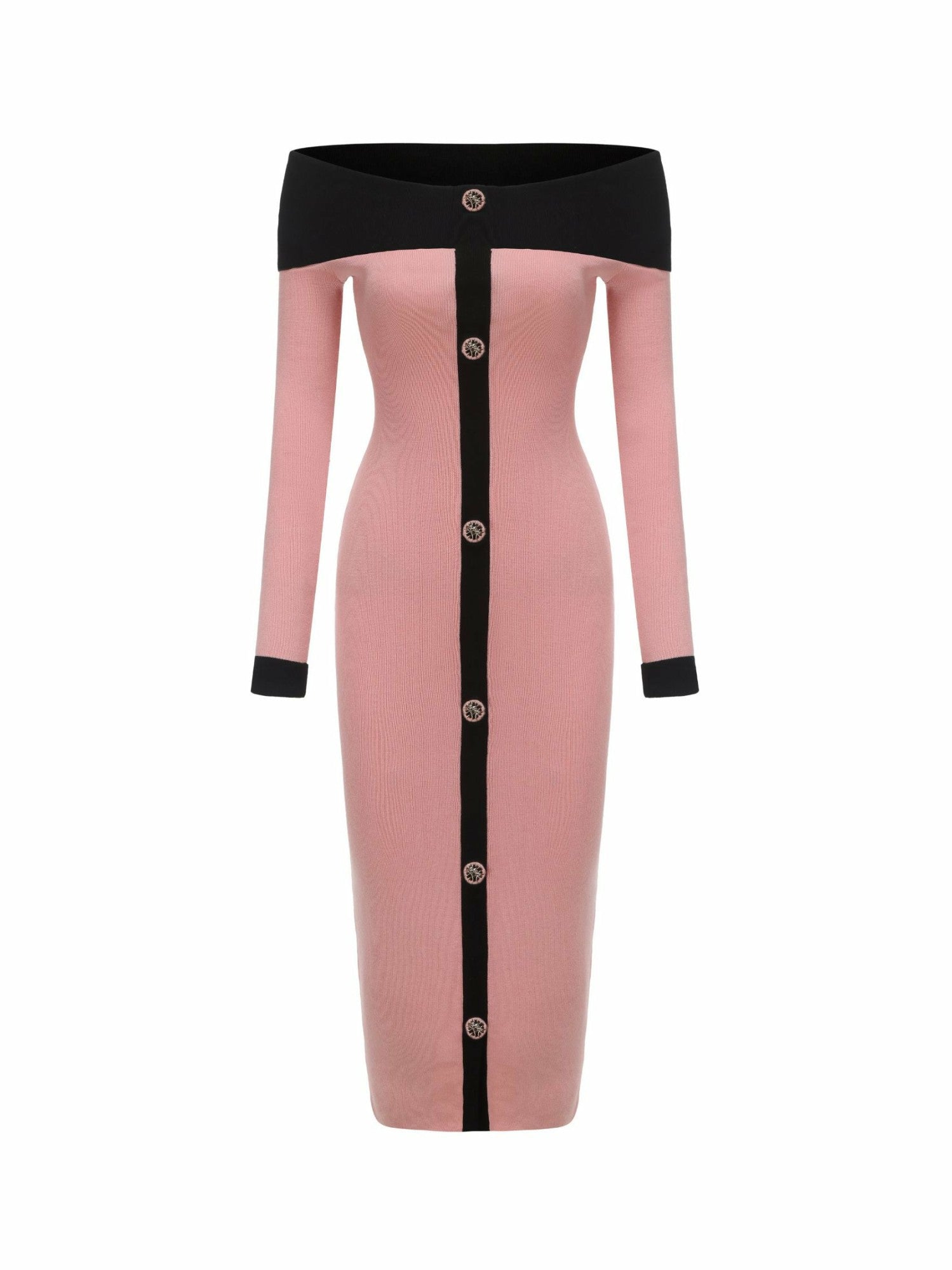 Annie Knit Dress: Pink Midi Dress for Brunch | Nana Jacqueline