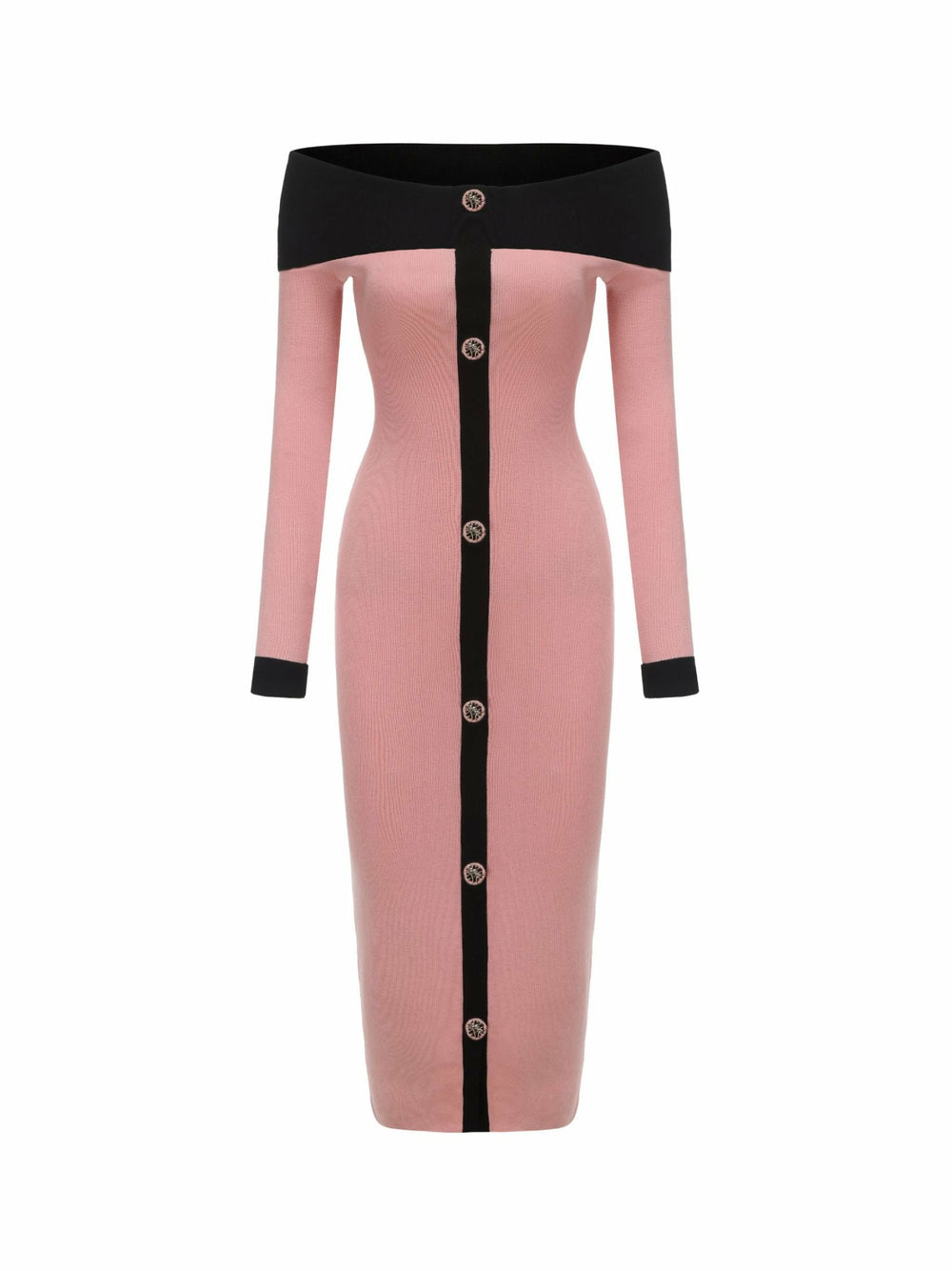 Annie Knit Dress: Pink Midi Dress for Brunch | Nana Jacqueline