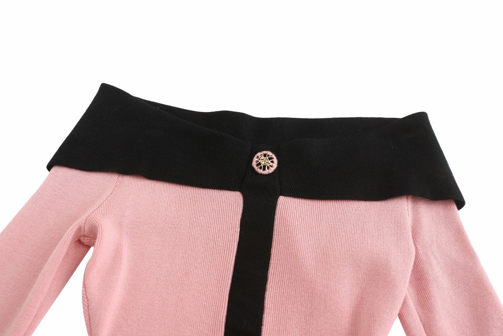 Annie Knit Dress: Pink Midi Dress for Brunch | Nana Jacqueline