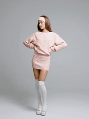 Kendall Knit Dress: Peach Knit Dress for Brunch | Nana Jacqueline