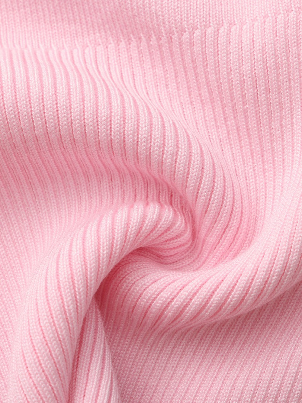 Pink Contrast-Trim Fitted Knit Top | Nana Jacqueline