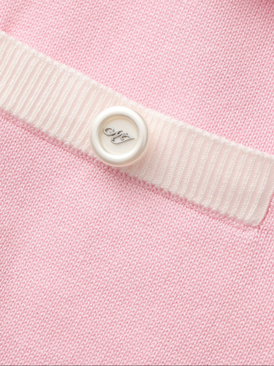 Pink Fold-Over Waist Knit Shorts | Nana Jacqueline