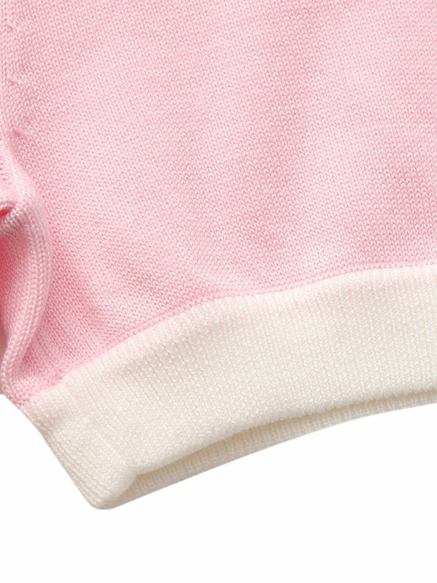Pink Fold-Over Waist Knit Shorts | Nana Jacqueline