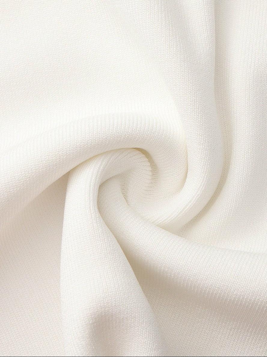 White Contrast A-Line Skirt | Nana Jacqueline