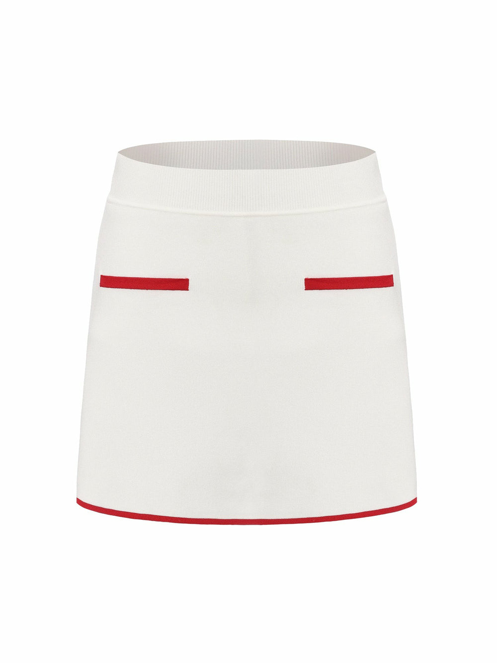 White Contrast A-Line Skirt | Nana Jacqueline