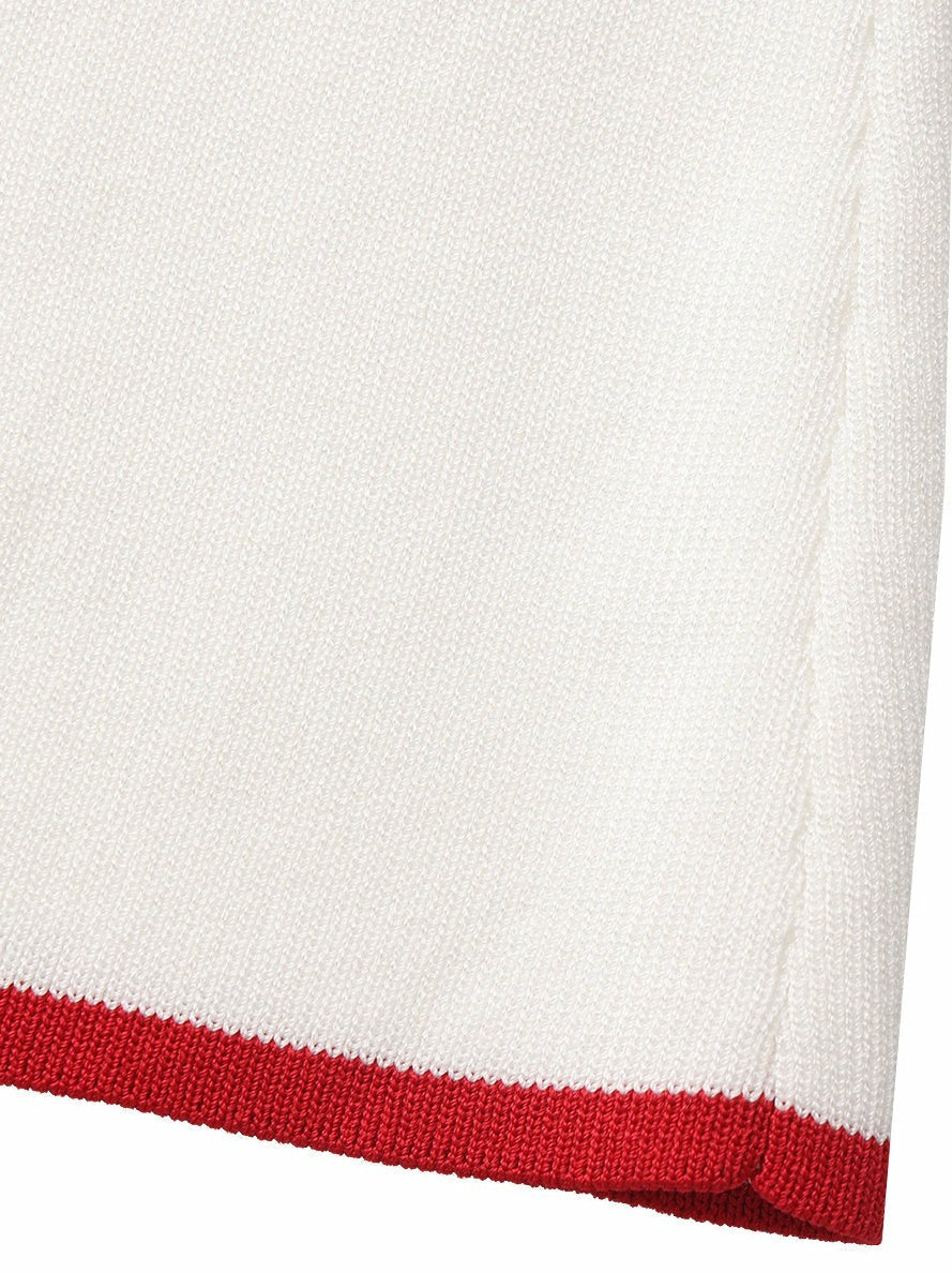 White Contrast A-Line Skirt | Nana Jacqueline