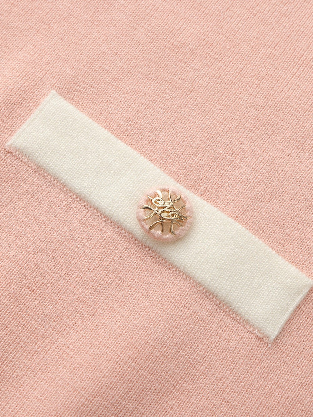 Colette Off-Shoulder Contrast Knit Blush Pink Top | Nana Jacqueline