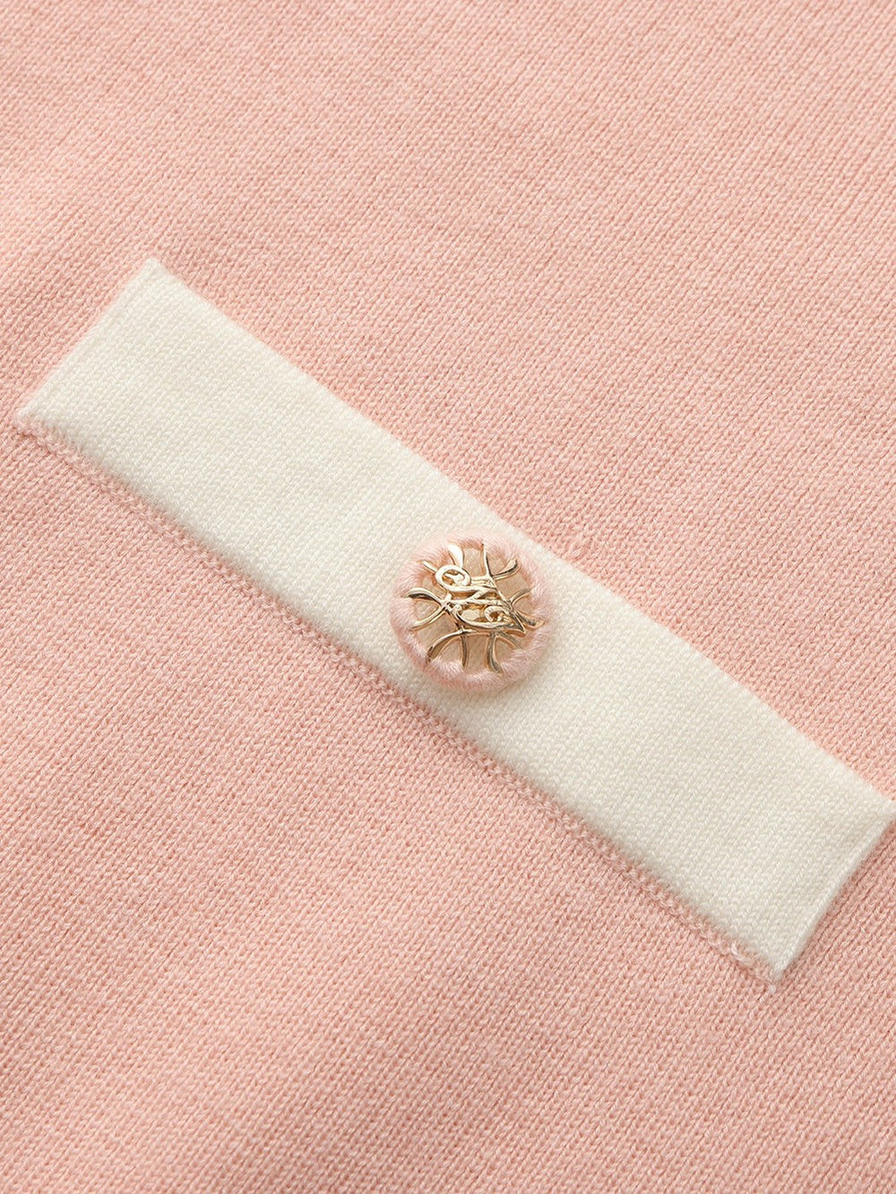 Colette Off-Shoulder Contrast Knit Blush Pink Top | Nana Jacqueline