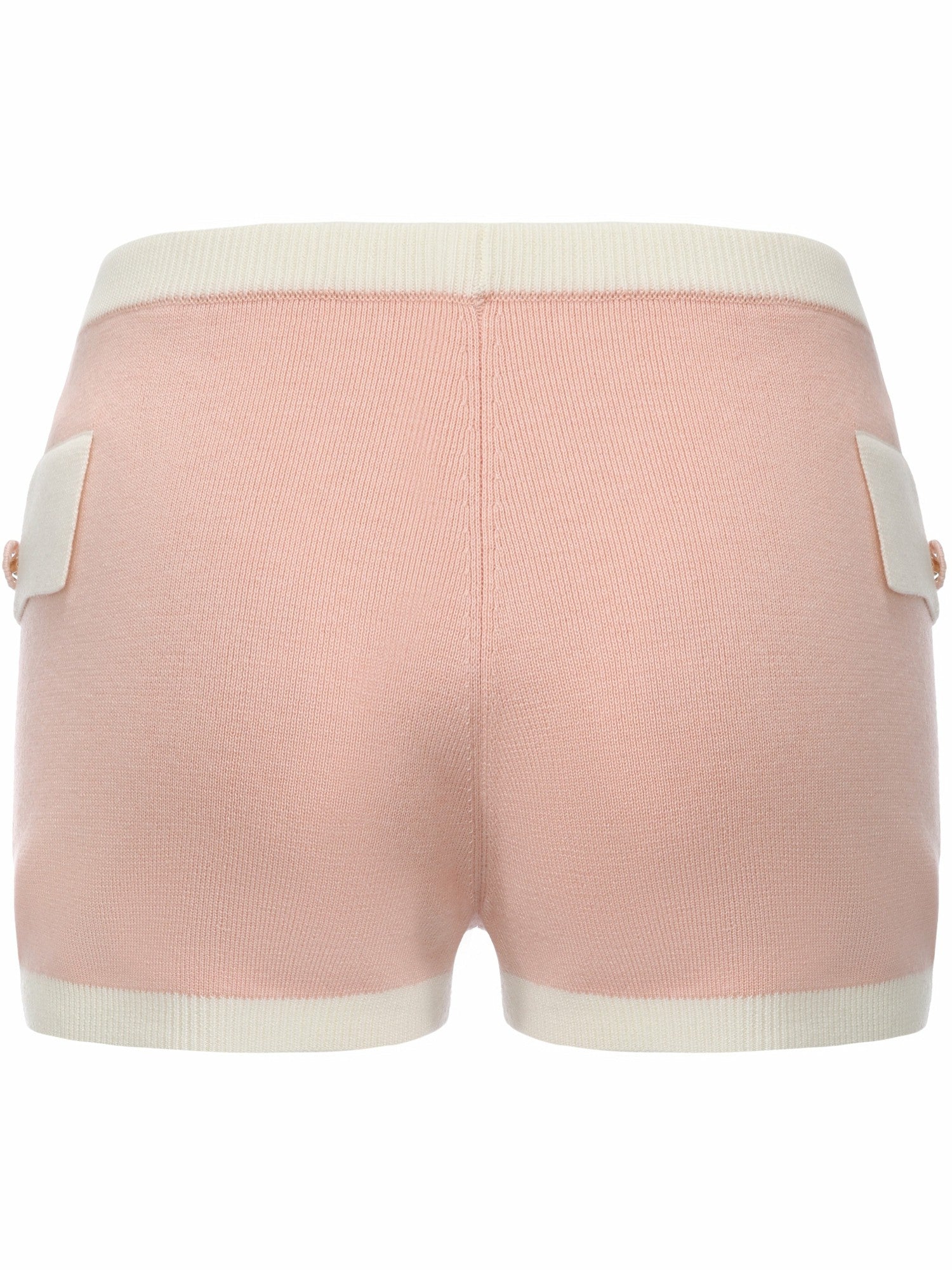 Colette Contrast Knit Blush Pink Lounge Shorts | Nana Jacqueline