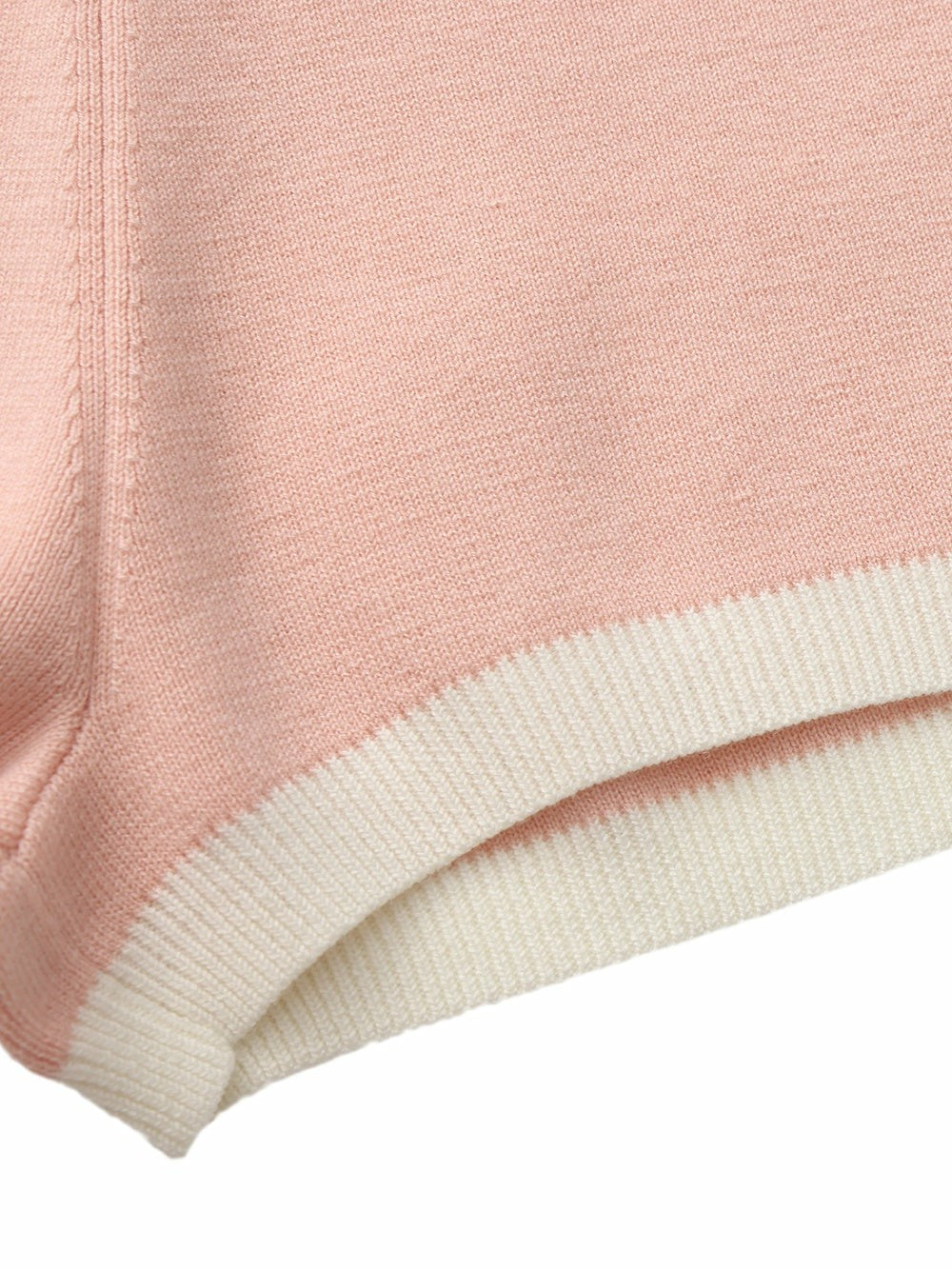 Colette Contrast Knit Blush Pink Lounge Shorts | Nana Jacqueline