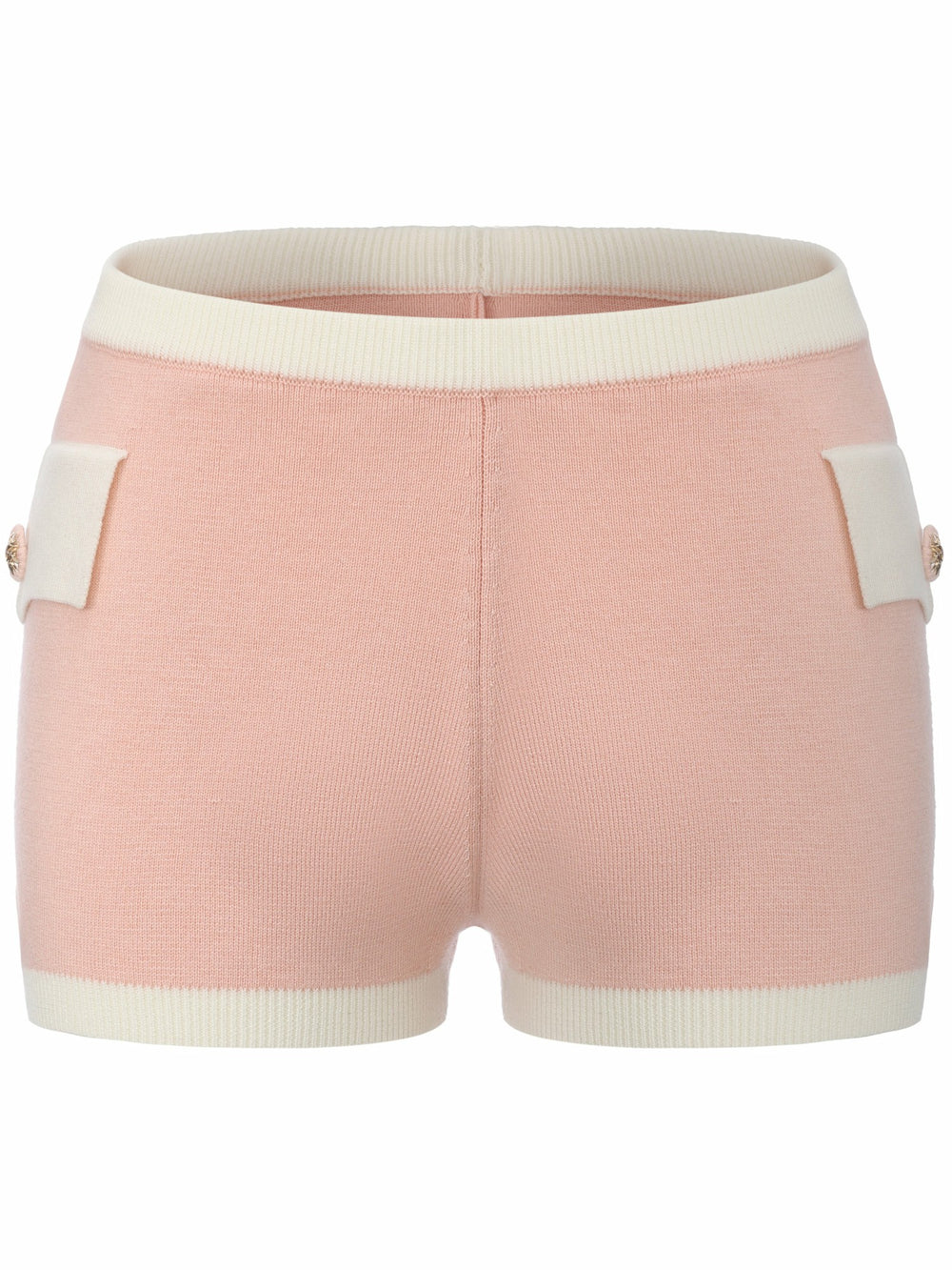 Colette Contrast Knit Blush Pink Lounge Shorts | Nana Jacqueline