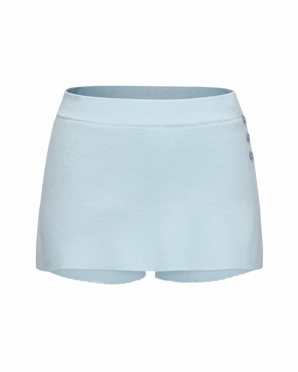 Carrie Shorts: Blue Knit Shorts for Resort Brunch | Nana Jacqueline