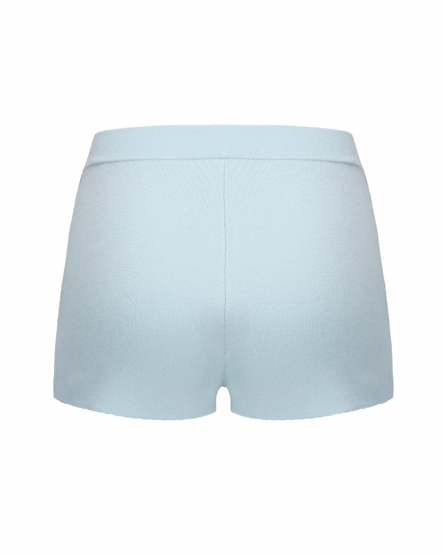 Carrie Shorts: Blue Knit Shorts for Resort Brunch | Nana Jacqueline