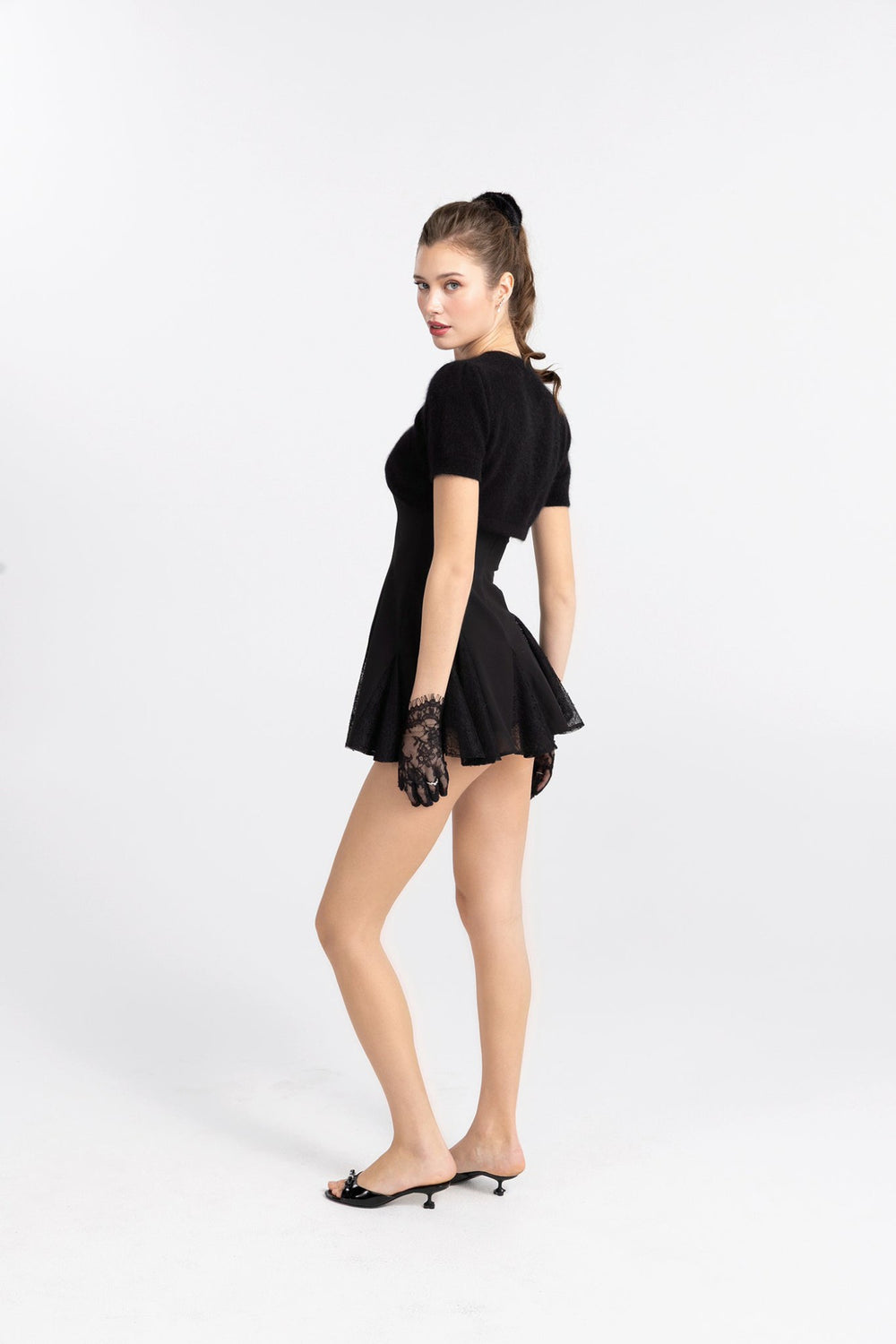 Elara Knitted Cropped Cardigan: Black Cardigan for Date Night | Nana Jacqueline