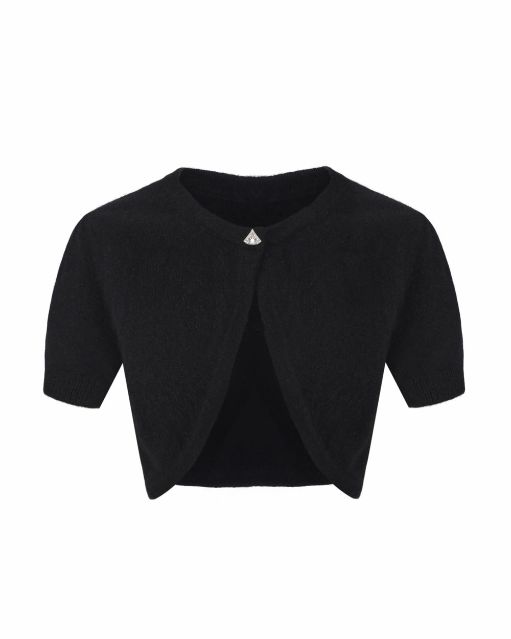 Elara Knitted Cropped Cardigan: Black Cardigan for Date Night | Nana Jacqueline
