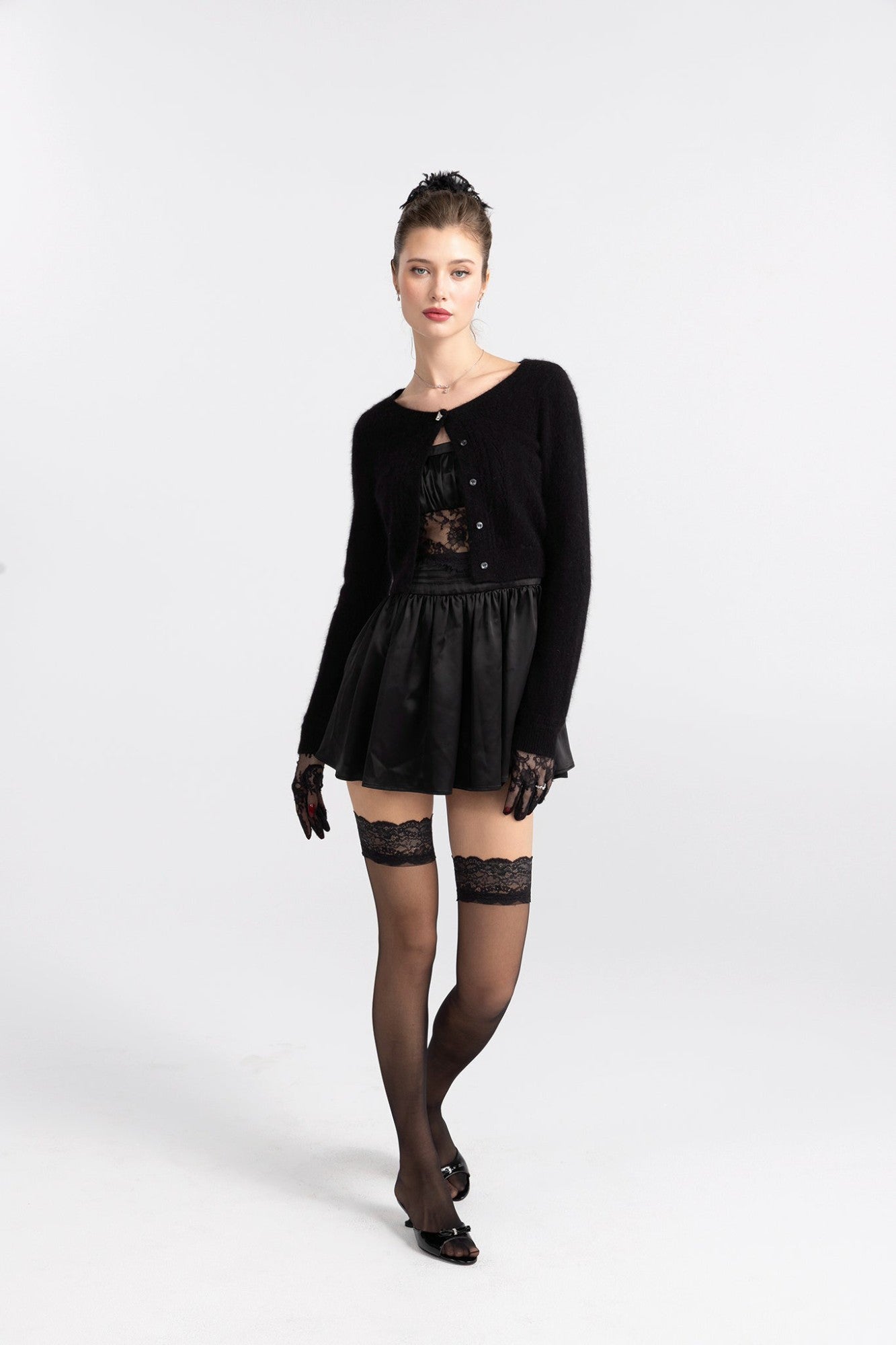 Mirabelle Knitted Cardigan: Black Cardigan for Brunch | Nana Jacqueline
